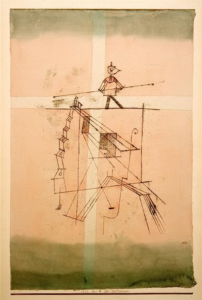 希少 Elhamy Naguib 作 線画 11点 印刷 1970年代 古画 Paul Klee - Der Seiltnzer - (